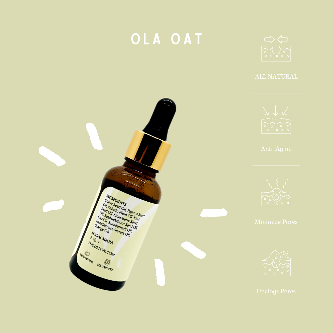 some OLA OAT Face Oil features