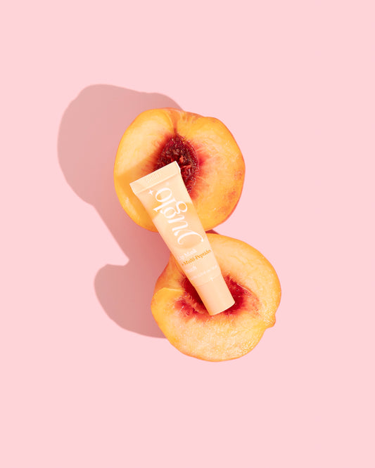 Yuglo Lip Mask + Multi-Peptide tube + two slices of peaches